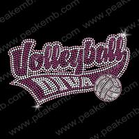 Volleyball Diva Rhinestone Hotfix Transfers Motif