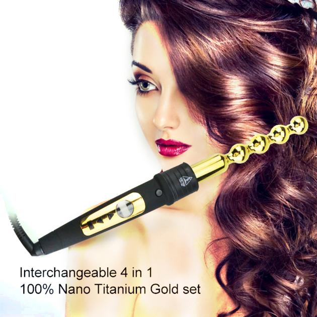 Golden Outer Finished 4P Interchangeable Curling