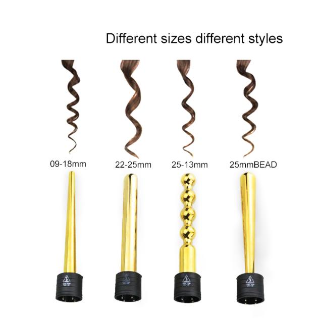 Golden Outer Finished 4P Interchangeable Curling