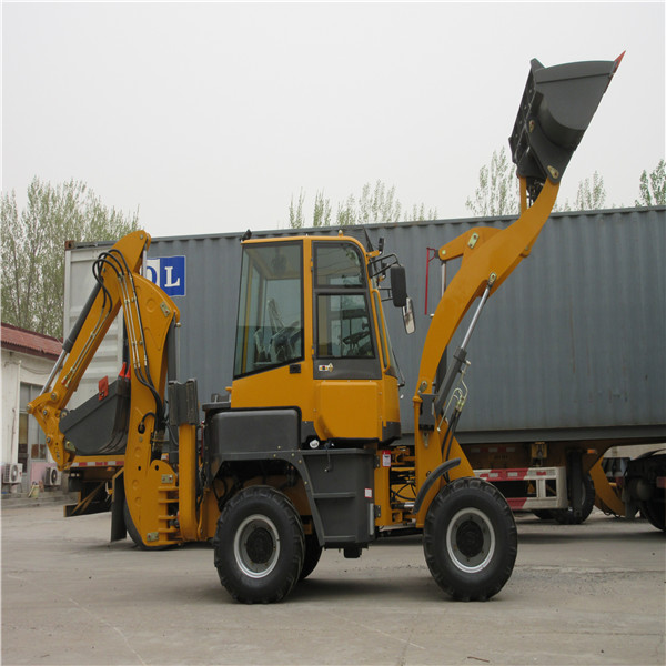 Hydraulic pilot joystick mini articulated backhoe loader