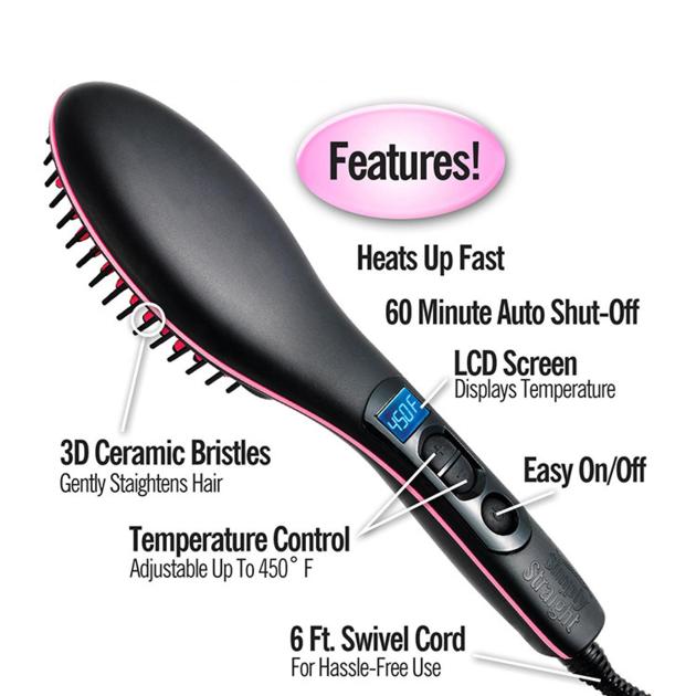 Electric LCD Display Hair Straightening Irons