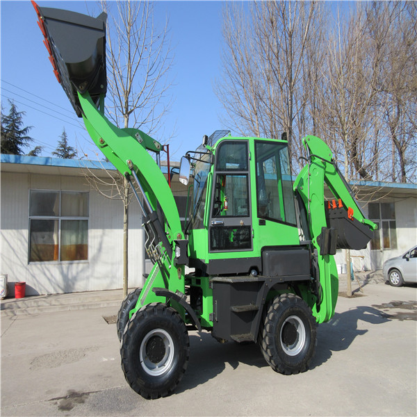 WZ45-16 backhoe loader used in farm with attachments