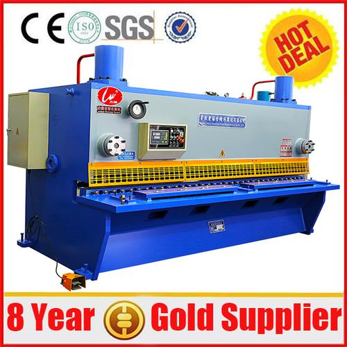 Variable rake angle shearing machine