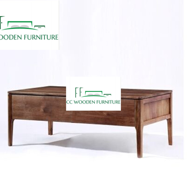 Nordic style wooden black walnut coffee table