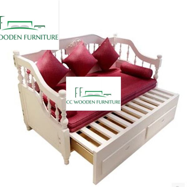 Modern wood day beds divan bed natural wood bed frame