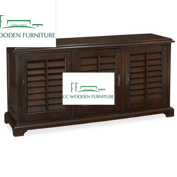 American style Ash wood cabinet 3 door cabinet accent cabinet