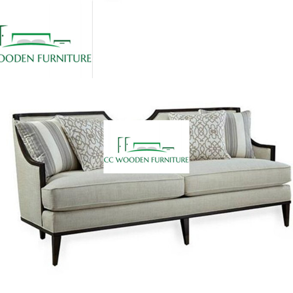 American solid wood sofa Simple contemporary sofa French solid wood sofa