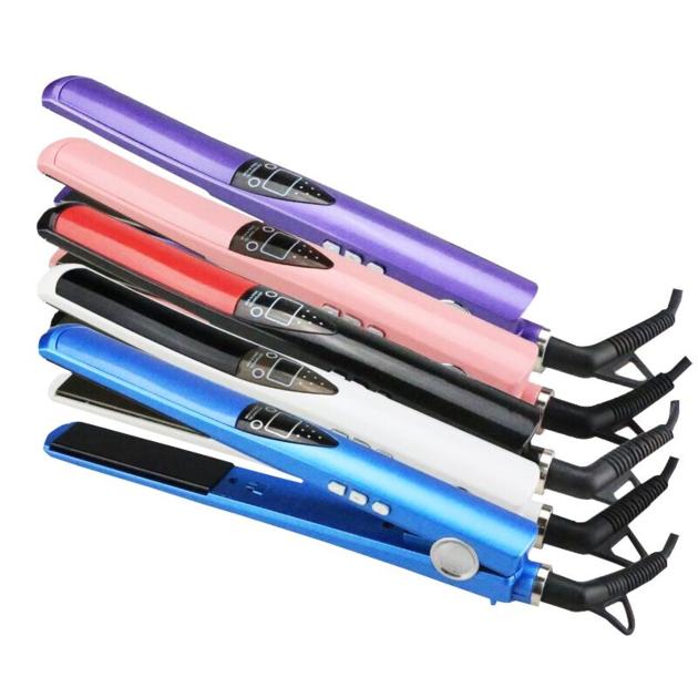 Portable ceramic titanium infrared hair straightener hair flat irons hair iron straightener