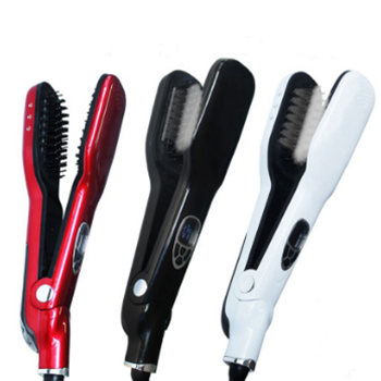 Professional Steam Hair Straighteners Electric Hair Brush Tourmaline Ceramic Straightening Flat Iron