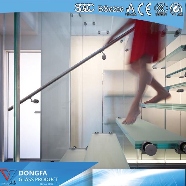 Anti slip SGP laminated glass stair tread price