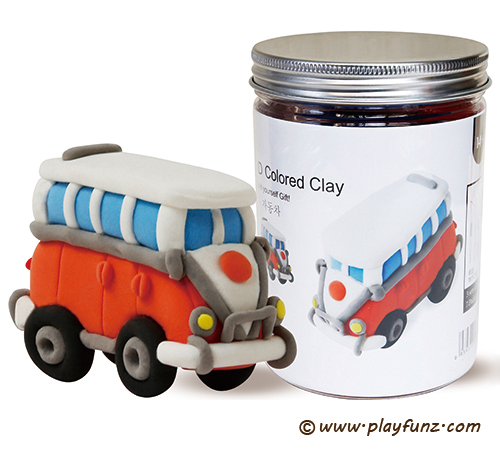 3D Colored Clay -Vintage Cars