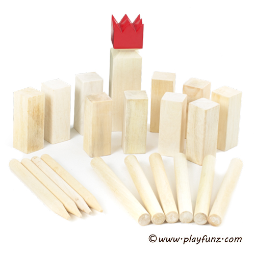 Outdoor Garden Lawn Sports Wooden Kubb Game Set for Children or Adults