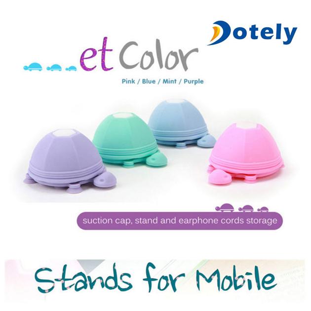Tortoise Shaped Earphone Wrap Silicone Phone Stand Holder