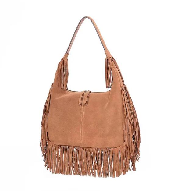 Women suede leather shopper bag AWB09