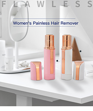 Newest Lipstick Design Womens' Facial Painless Electric Finishing Touch Hair Remover