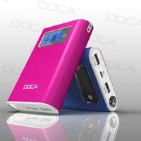 DOCA D568 dual usb portable charger power bank 12000mAh mobile power bank  