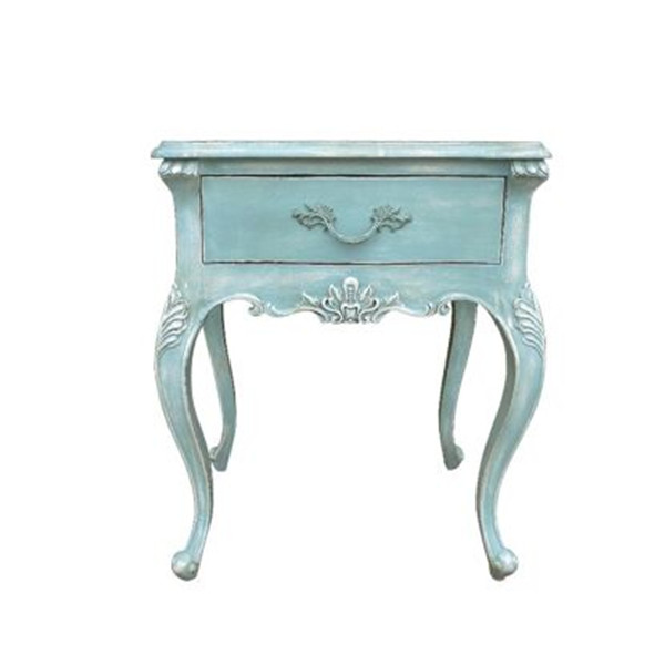 classical French solid wood bedside table nightstand elm storage lockers