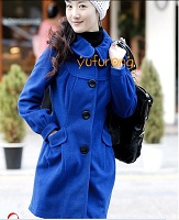 One-line Buttons Long Winter Coat