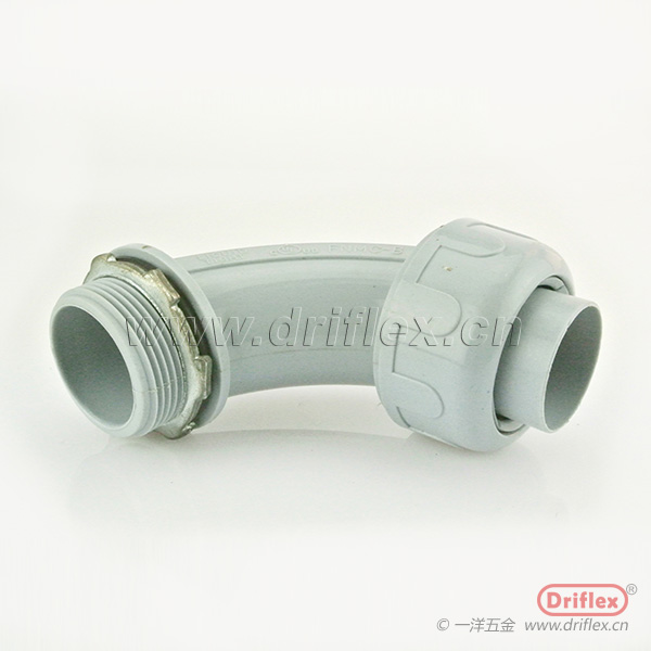 Driflex liquid tight straight gland 90 degree corrugated fittings