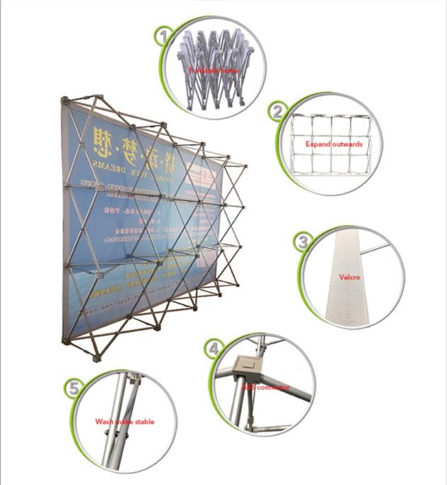 Trade Show Display Aluminum Photobooth Backdrop