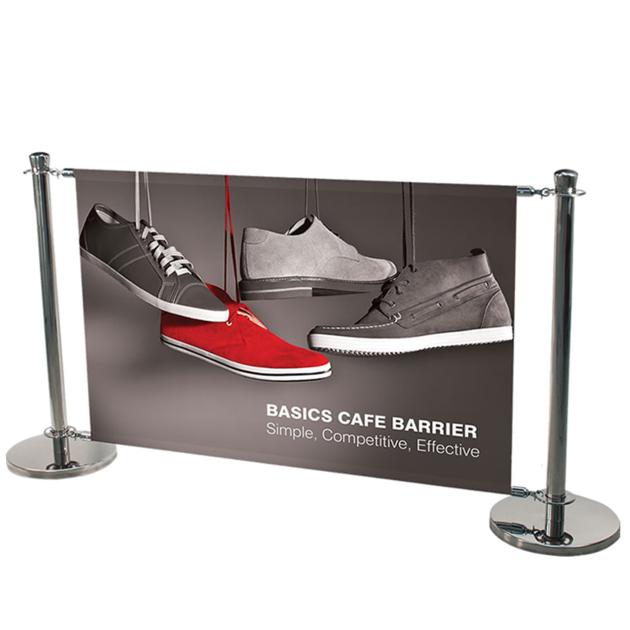 Outdoor Cafe Barriers Banner Advertising Stand