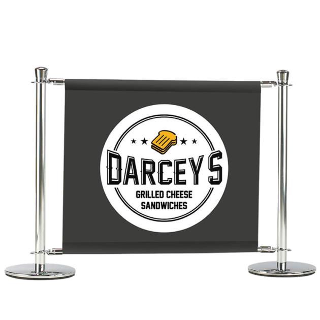 Outdoor Cafe Barriers Banner Advertising Stand