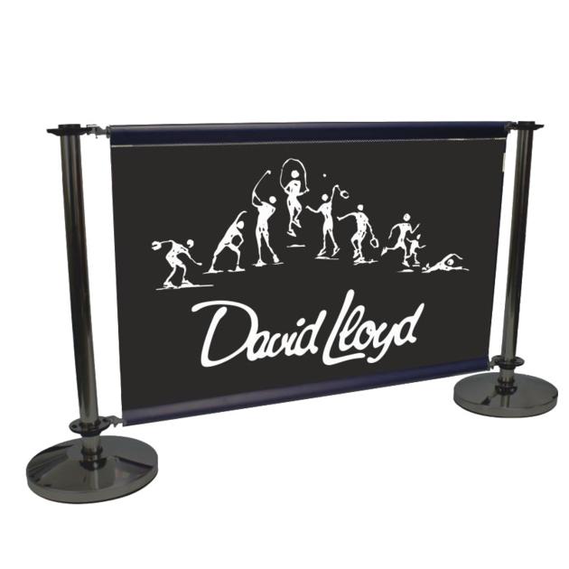 Outdoor Cafe Barriers Banner Advertising Stand Posted PVC Banner
