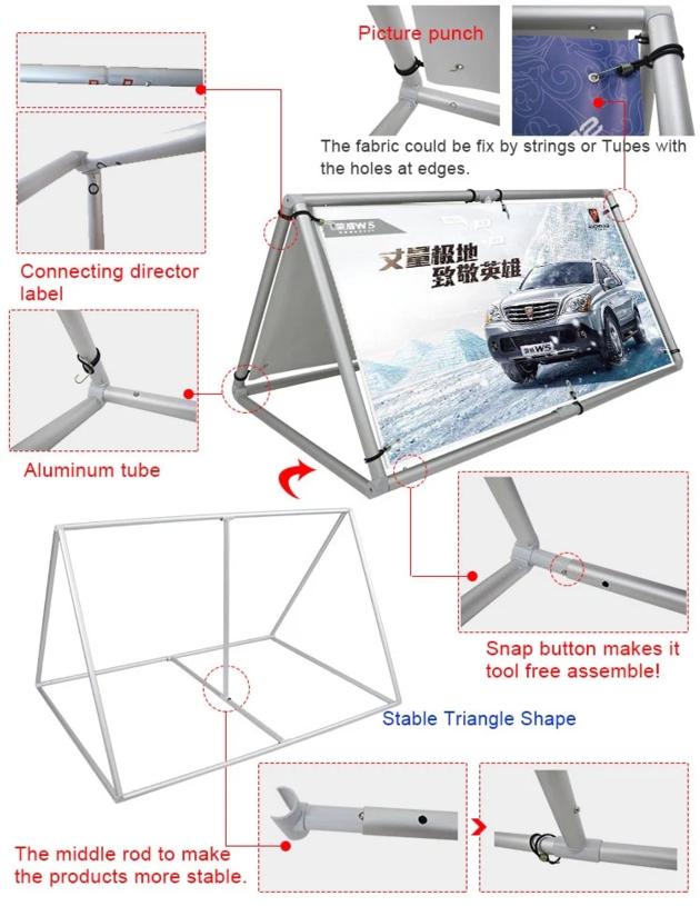Portable Outdoor Triangle Banner Stand