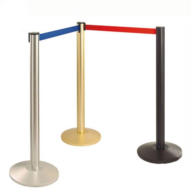 high class crowd control retractable belt rope barrier for exhibition