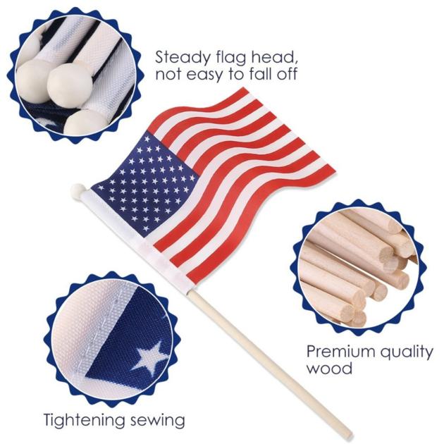 Wooden Stick Hand Flag