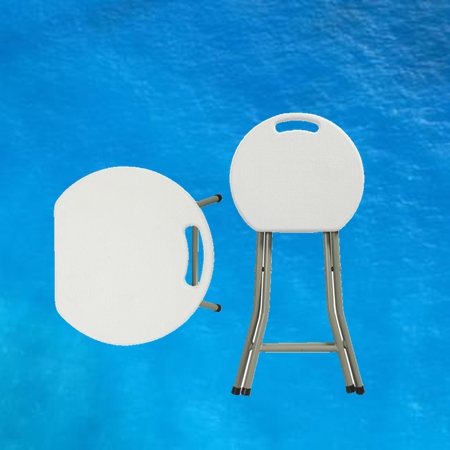 Small Round Plastic Seat Folding Camping