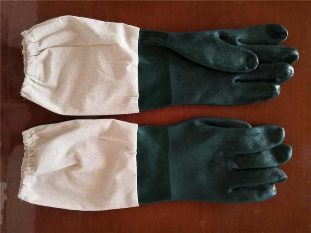 Beekeeping PVC Gloves with cloth sleeves