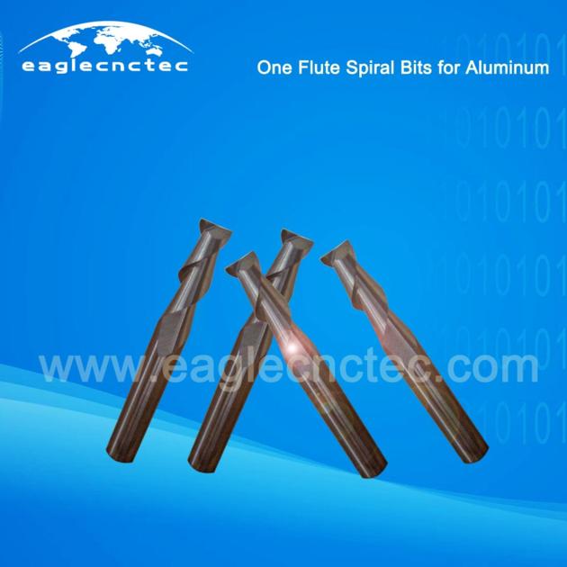 Router Bits One Flute Spiral Bits for Aluminum Cutting 