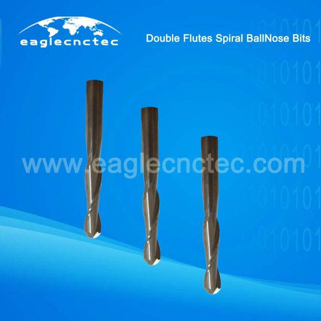 Upcut Spiral Ball Nose Double Flutes Router Bit