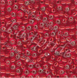 Silverlined Red Seed Beads