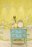 hand-painted silk wallpaper wallcovering