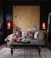 hand-painted silk wallpaper silk fabric