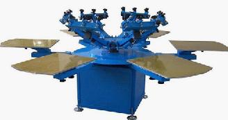 6 color manual screen printing machine