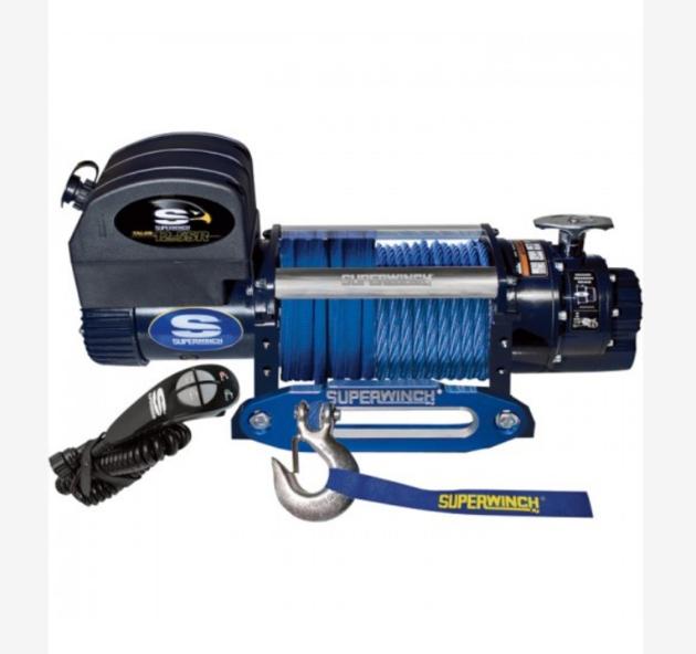 Superwinch 12 Volt DC Powered Electric Truck Winch with Remote_12.500Lb Capacity_Synthetic Rope_Mode