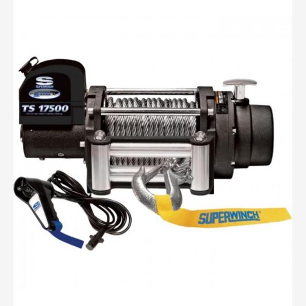 Superwinch Tiger Shark 12 Volt DC Powered Electric Truck Winch with Remote_17.500Lb Capacity