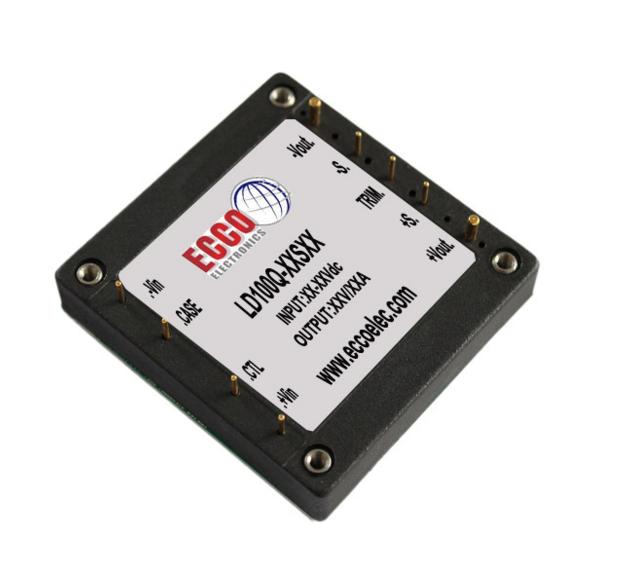 75W 1/2 brick DC/DC converter from ECCO electronics