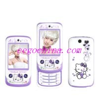 E126Hello Kitty Quadband Dual SIM Slide Phone-Touch Screen/Bluetooth-Mp3-Cute Girls Phone
