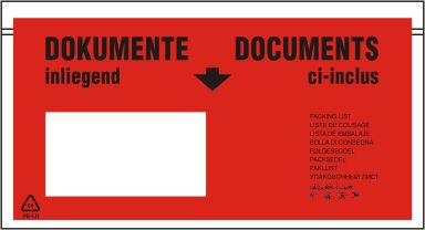 packing list envelope