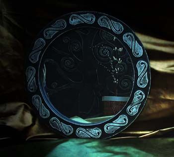 leather-made mirror