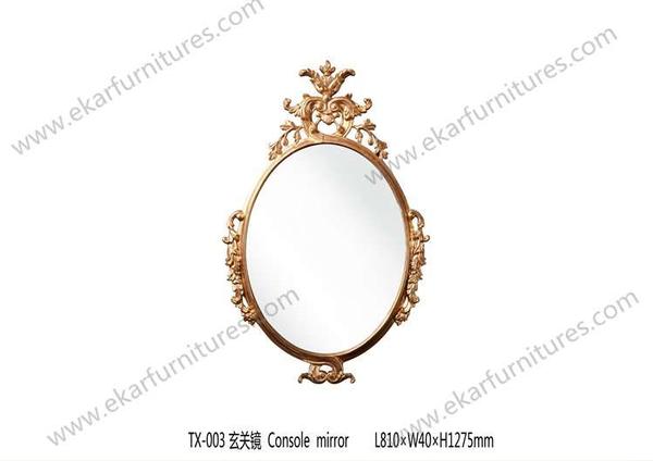 Vintage Carved Golden Console Mirror Design