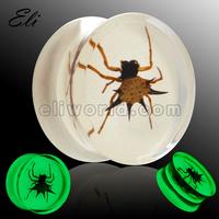 ear plug with spider inside