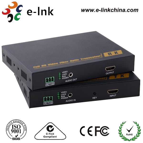 1080p HDMI Video Fiber Optic Transceiver Single-mode Fiber 20km