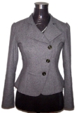 EliteShine Brand Red classic wool tweed lady's coat.