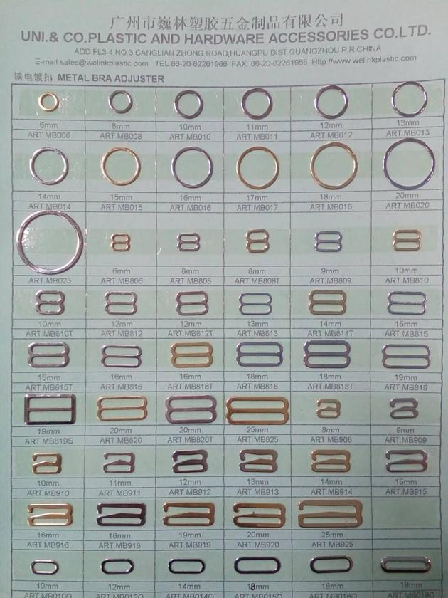 Metal bra adjuster lead free adjustable bra clips manufacturer