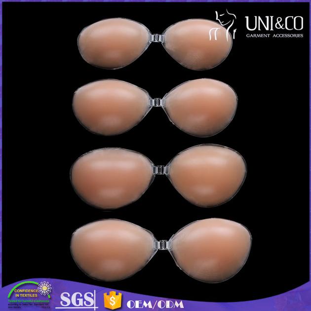 Invisible sexy silicon bra reusable bra cup pad for bikini